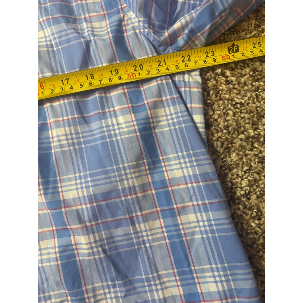 Vineyard Vines Performance Plaid Long Sleeve Button Up Shirt Men's XL Blue Red - Picture 5 of 6